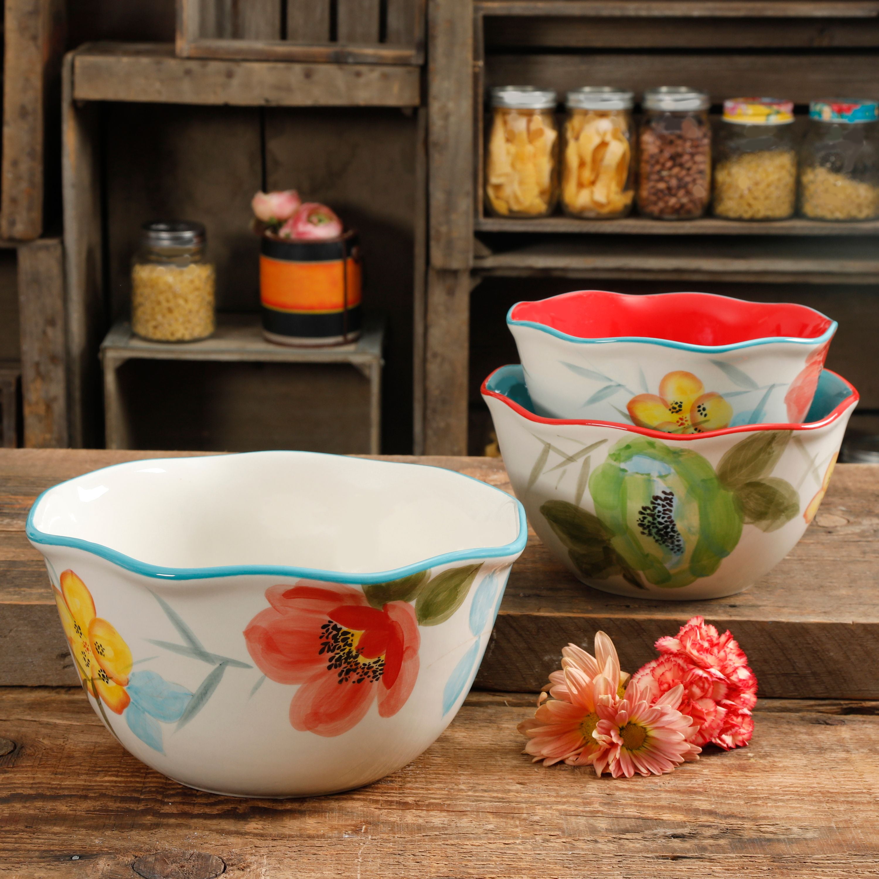 The Pioneer Woman Sweet Rose Sentiment Serving Bowls, 3-Piece Set -  Walmart.com