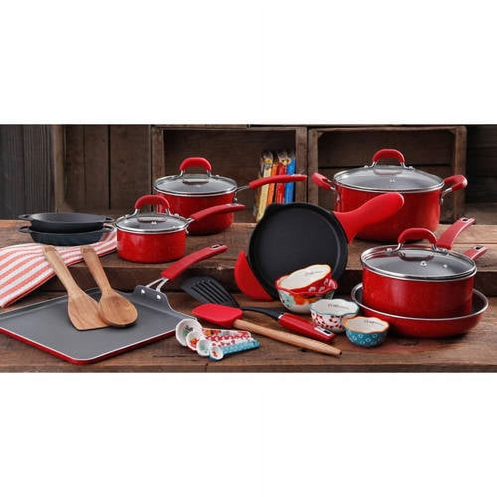 The Pioneer Woman Vintage Cookware Combo Set, 27 Piece