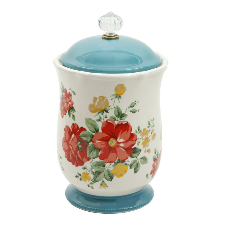 The Pioneer Woman Pioneer Vintage Floral Canister w/Acrylic Knob