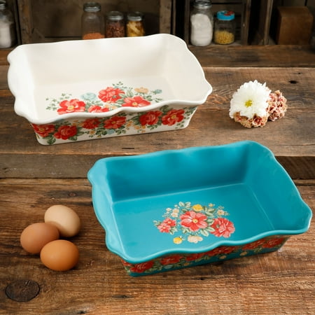 The Pioneer Woman Vintage Floral 2-piece CeramicBakeware Set