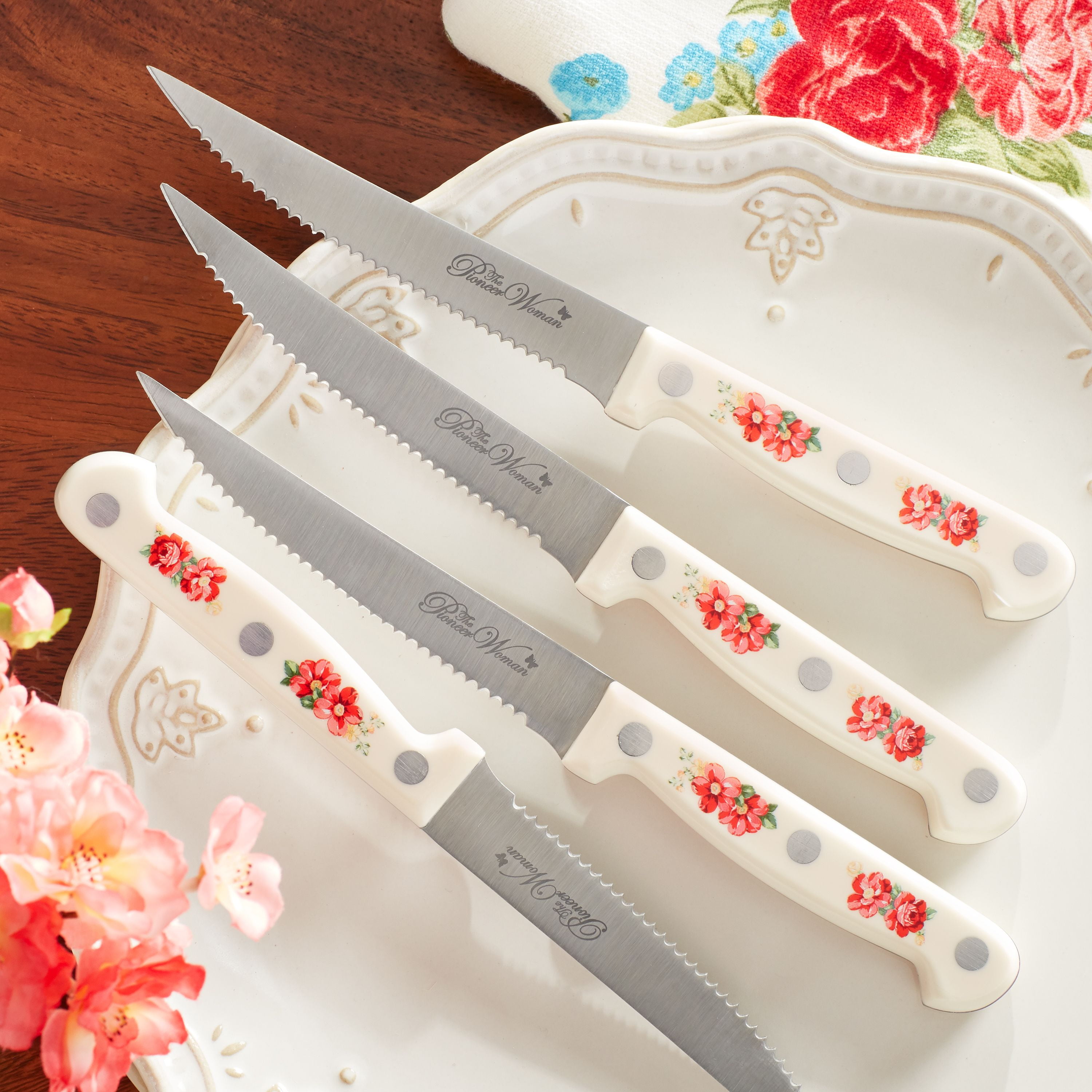 Flower Design Folding Knife