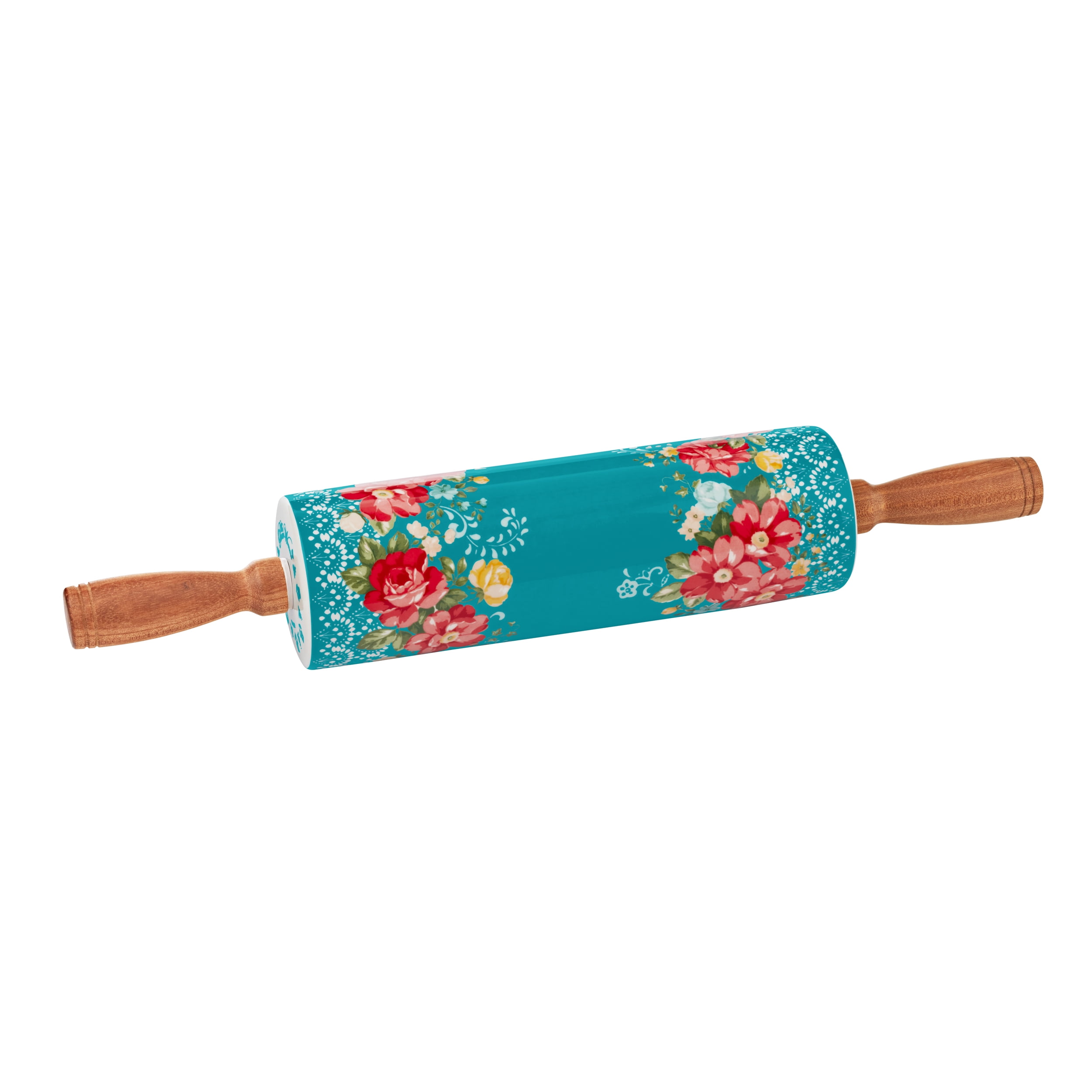 The Pioneer Woman Vintage Floral 17.7inch Ceramic Rolling Pin with