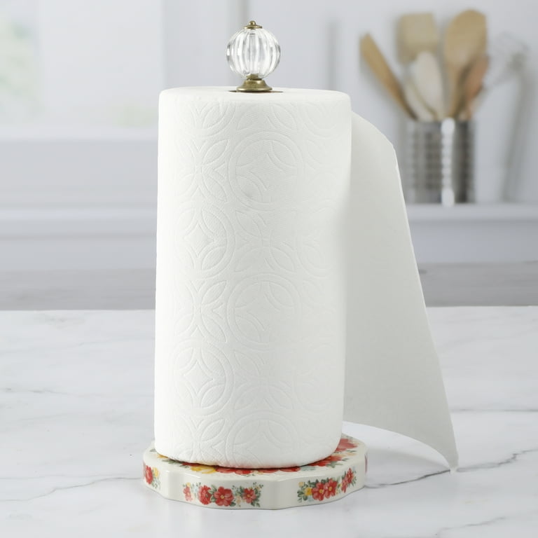 The Pioneer Woman Vintage Floral Paper Towel Holder Walmart