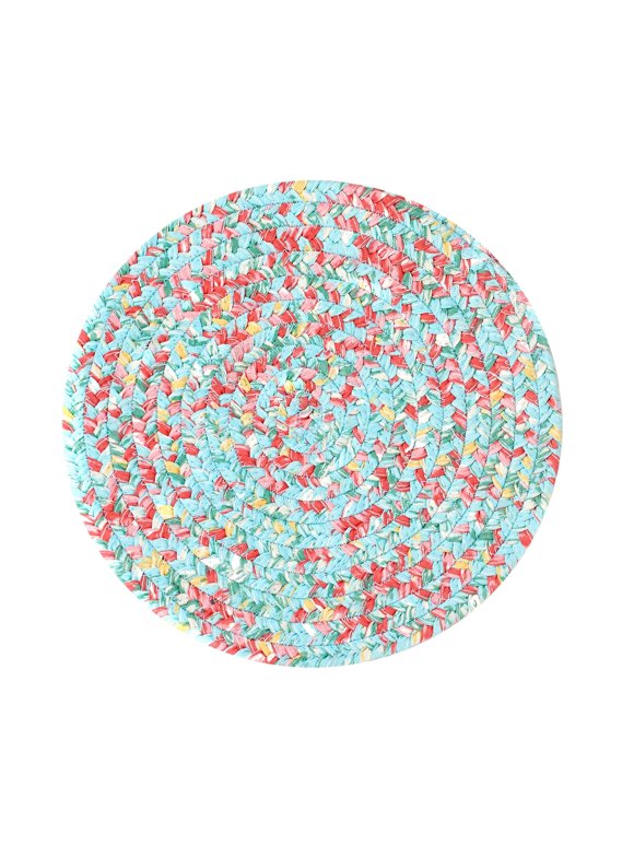 The Pioneer Woman Vintage Floral Reversible Round Fabric Placemat, Multicolored, 15" Round, 1 Piece