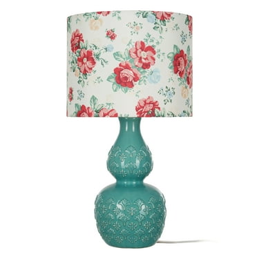 The Pioneer Woman Vintage Floral Table Lamp, Green Finish