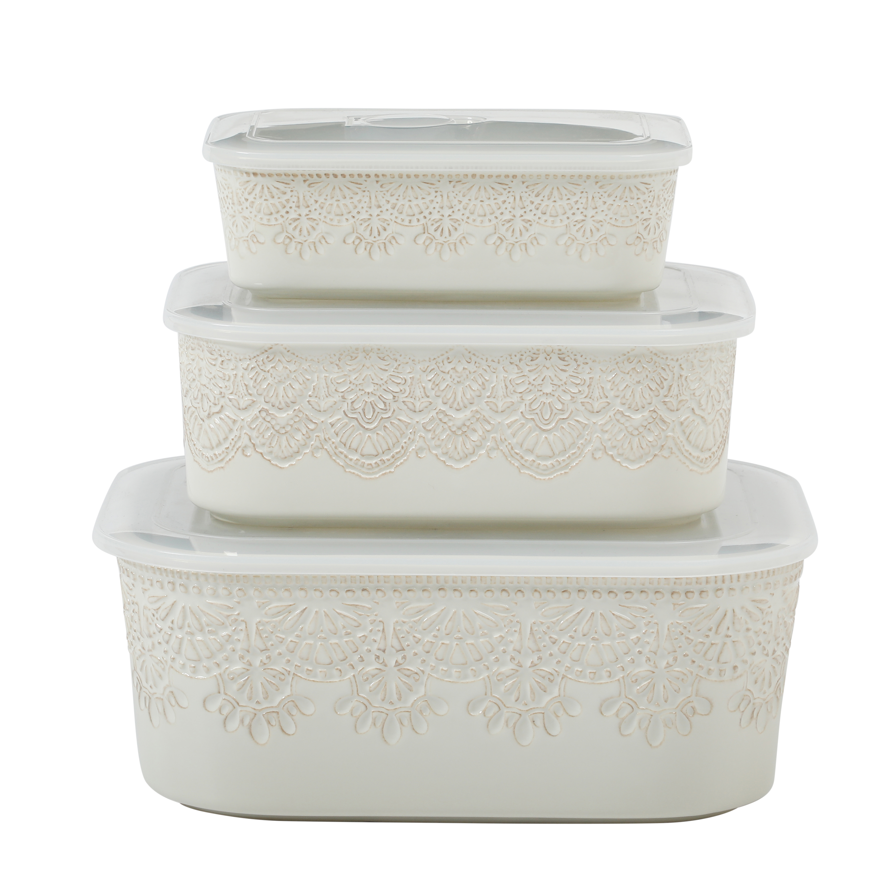 The Pioneer Woman Vintage Lace 6 Piece Rectangular Ceramic Nesting Bowls: How It Stacks Up