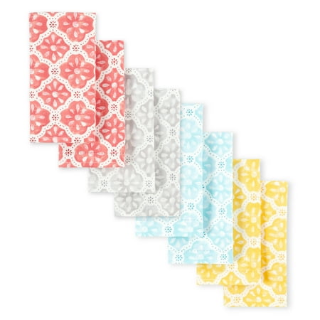 The Pioneer Woman Washy Trellis Fabric Napkins, Multicolor, 20" x 20", Set of 8