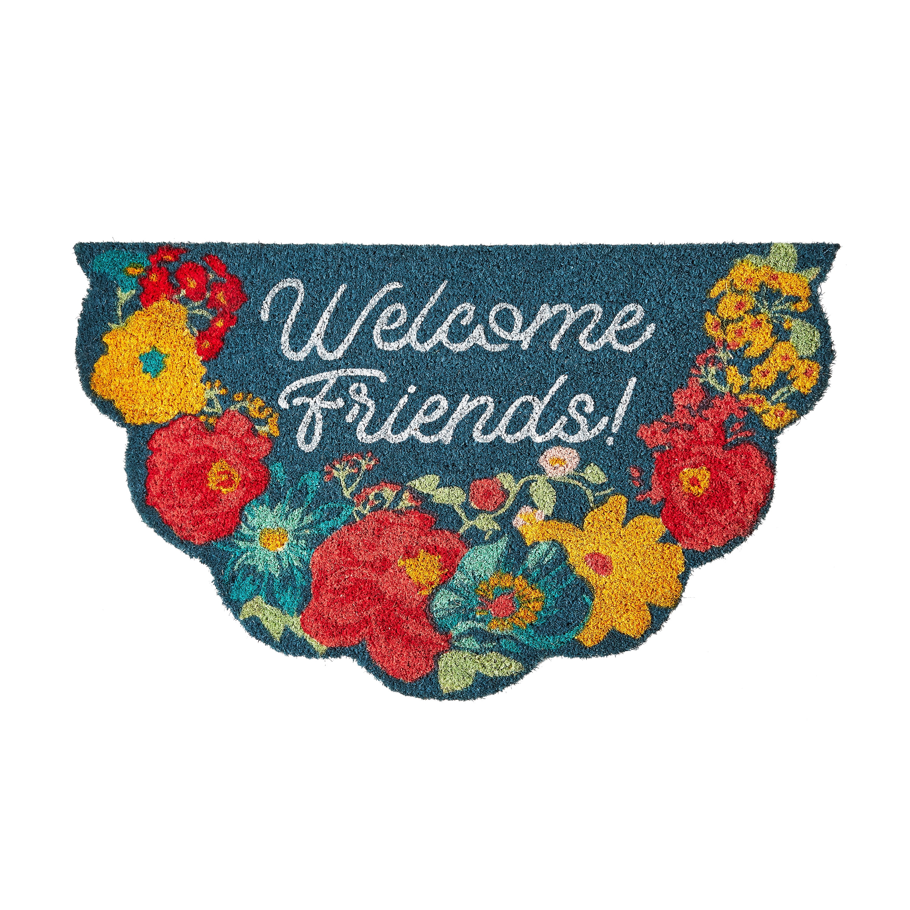 The Pioneer Woman Welcome Friends Floral Doormat, 18" x 30" - Walmart.com