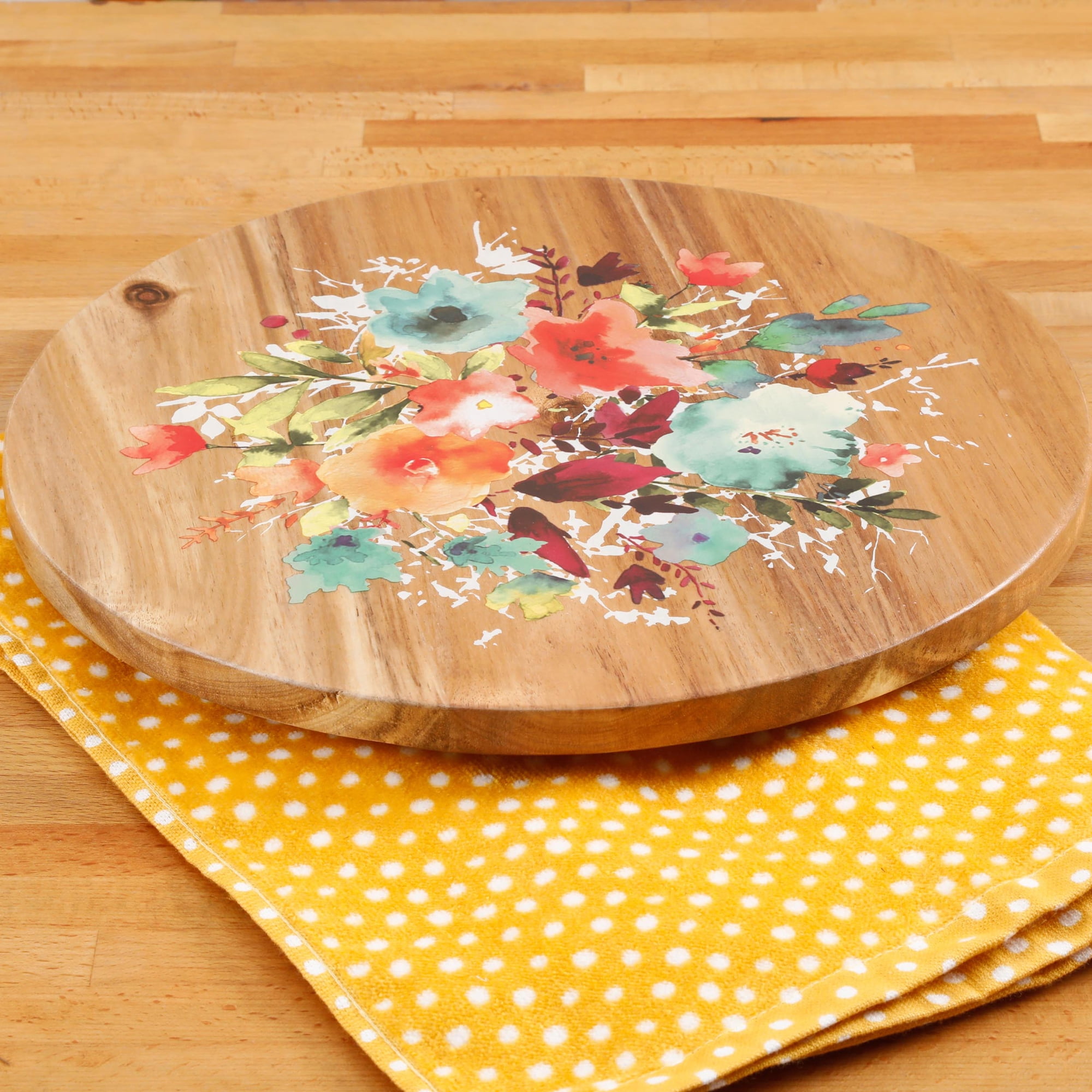 The Pioneer Woman Willow 12 in Tabletop Lazy Susan Revolving Food Server