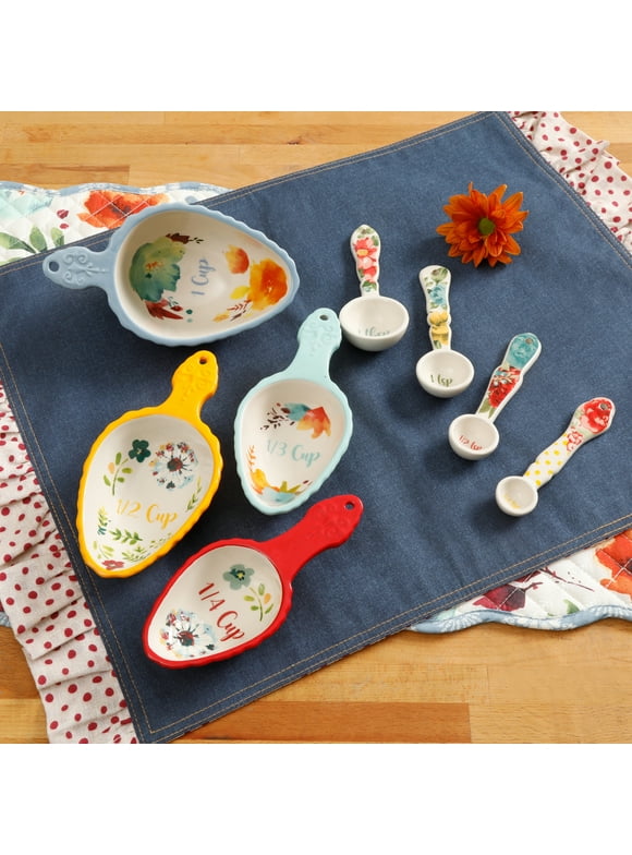 The Pioneer Woman Willow 8-Piece Measuring Spoon and Scoop Set