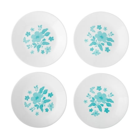 The Pioneer Woman by Corelle 4-Piece Appetizer Plate Set, Evie, Teal