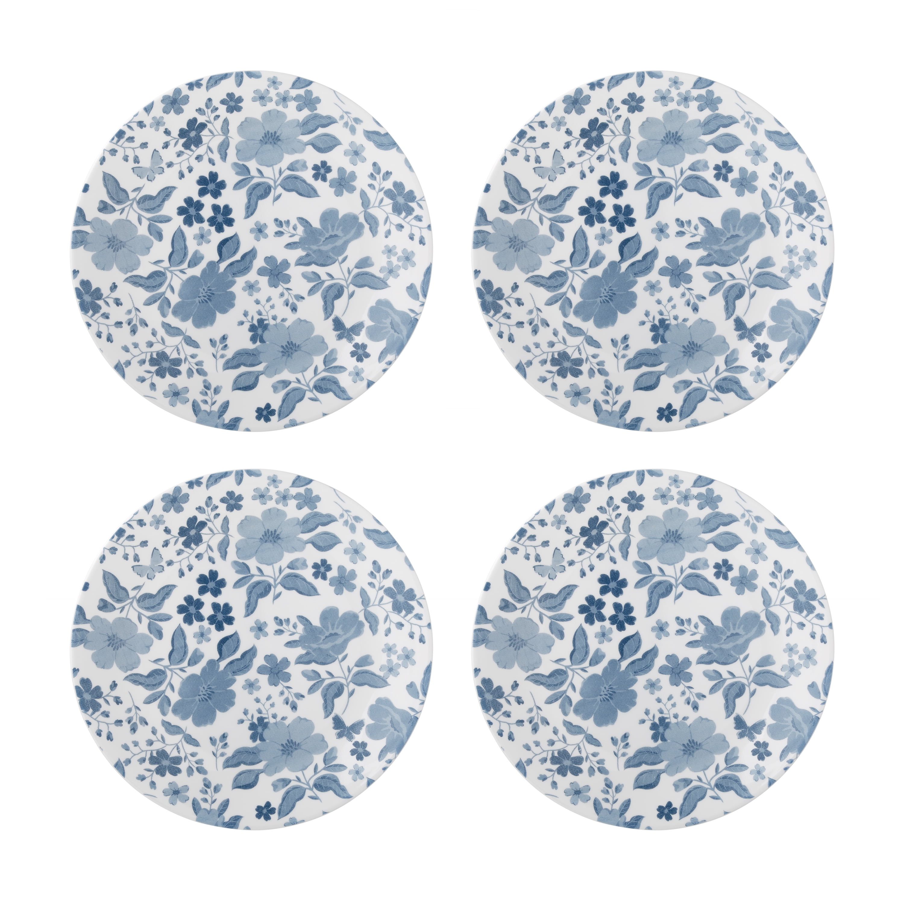 The Pioneer Woman by Corelle 4-Piece Salad Plate Set , Evie, Blue
