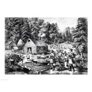 The Pioneers Home on The Western Frontier Poster Print - 36 x 24 in. - Large