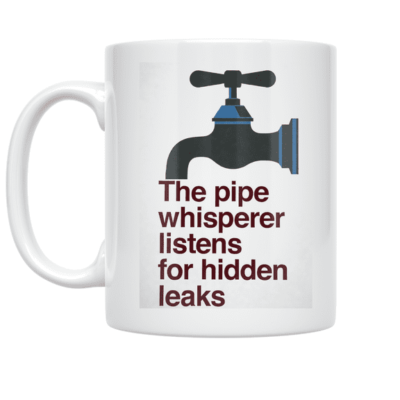 The Pipe Whisperer Listens for Hidden Leaks - Plumber Specialty - 11 oz Ceramic Coffee Mug