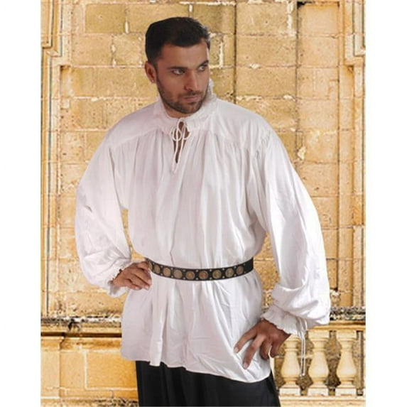 The Pirate Dressing C1005 David Herriot Shirt- White - Large