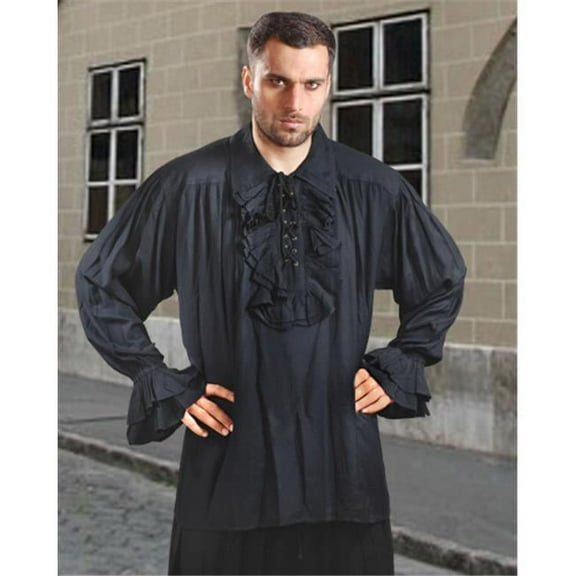 The Pirate Dressing C1006 Captain Charles Vane Shirt- Black - Large