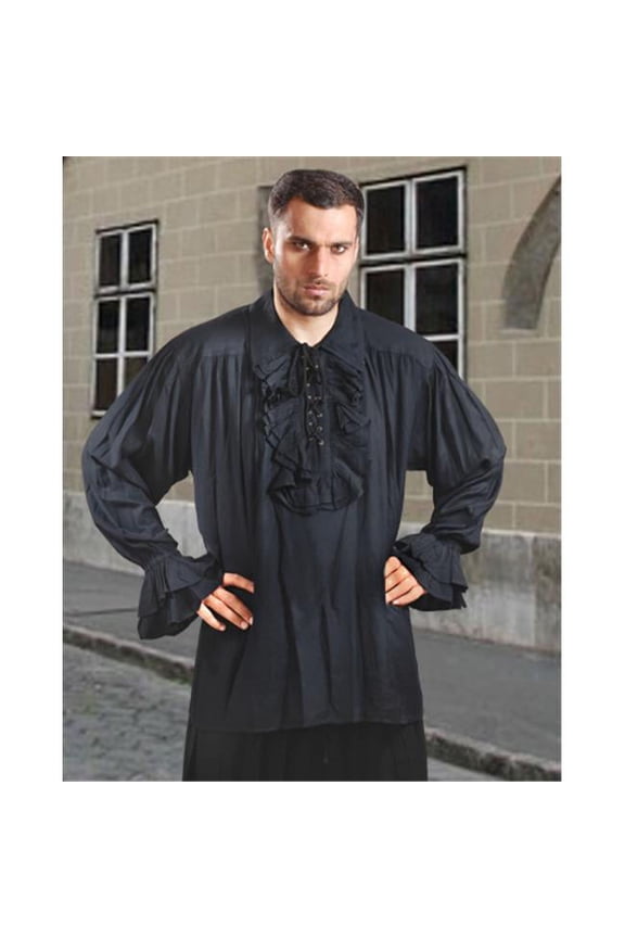 C1006 Captain Charles Vane Shirt- Black - Large