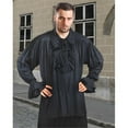 thumbnail image 1 of The Pirate Dressing C1006 Captain Charles Vane Shirt- Black - Small & Medium, 1 of 1