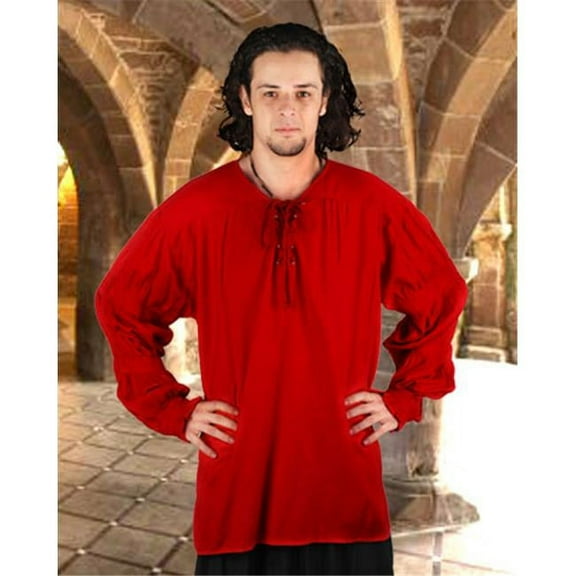 The Pirate Dressing C1009 Redbeard Shirt- Red - Large