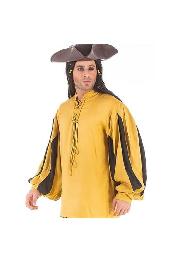 C1060 European Medieval Shirt- Gold & Black - 2XL