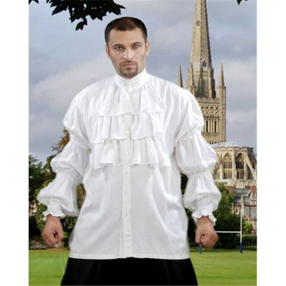 The Pirate Dressing C1076 Puffy Shirt- White - 2XL