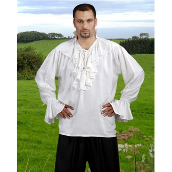 The Pirate Dressing C1098 Nobles Medieval Shirt- White - Extra Large