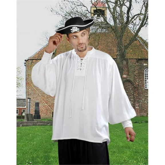 The Pirate Dressing C1099 Capn Quincy Shirt- White - Extra Large