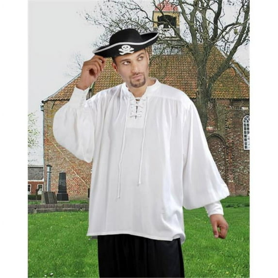 The Pirate Dressing C1099 Capn Quincy Shirt- White - Large