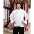 thumbnail image 1 of The Pirate Dressing C1108 Francis Drake Pirate Shirt- White - Small & Medium, 1 of 1