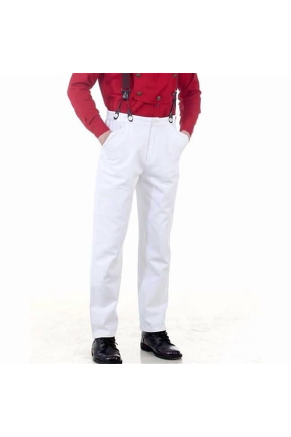 C1330 Steampunk Classic Pants- White - Extra Large