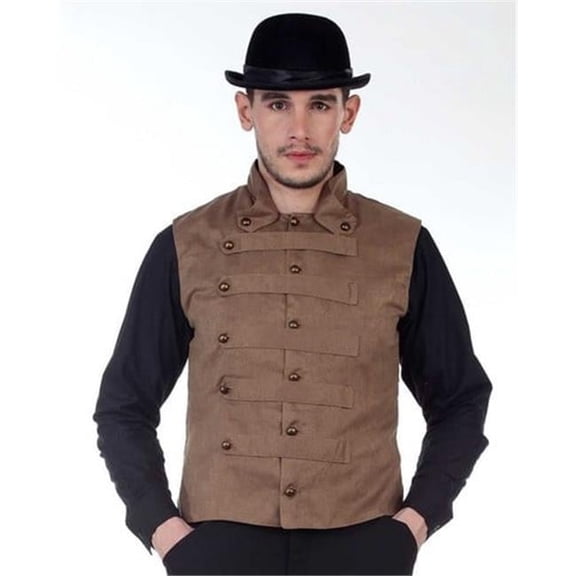 The Pirate Dressing C1337 Baker Street Suede Vest- 3XL