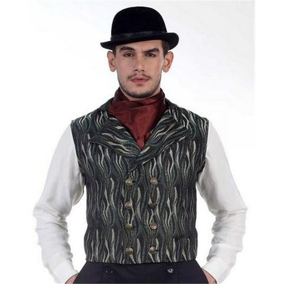 The Pirate Dressing C1339 Brummell Double-Breasted Vest- 2XL