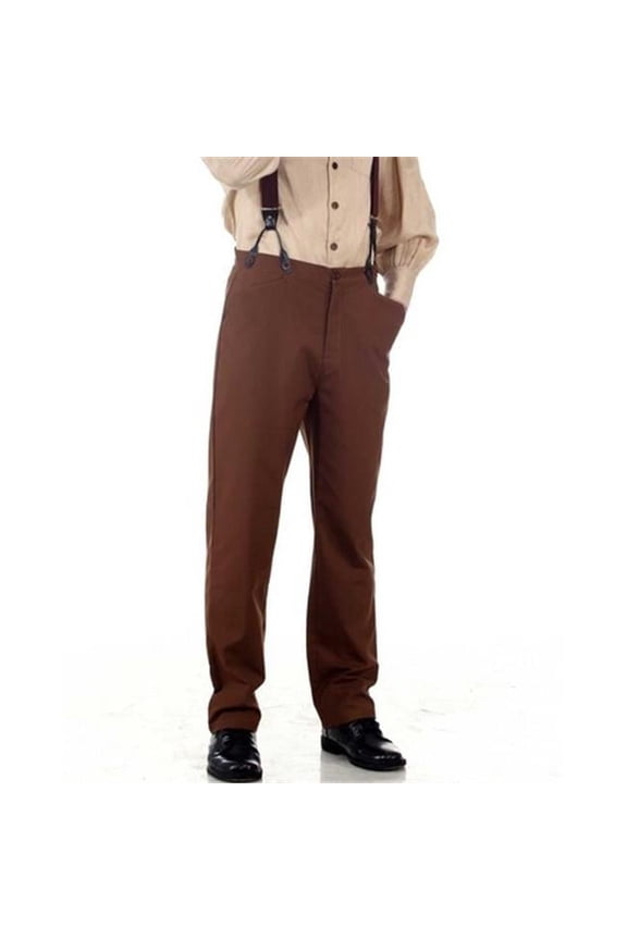 C1345 Classic Steampunk Pants- Brown - Extra Large