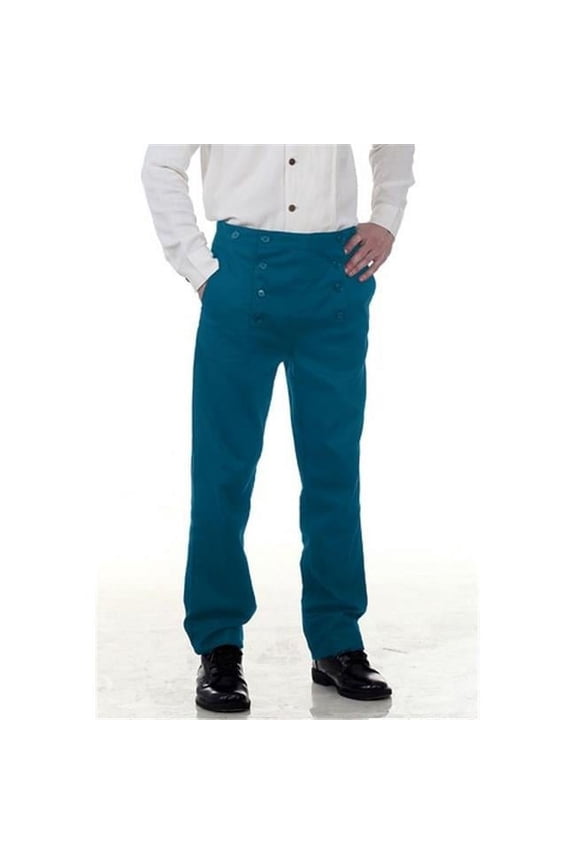 The Pirate Dressing C1403 Architect Mens Hundred Percent Cotton Pants- Blue - Large