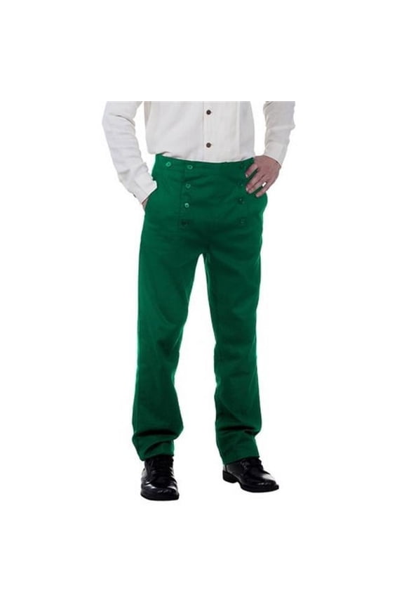 The Pirate Dressing C1403 Architect Mens Hundred Percent Cotton Pants- Green - Medium