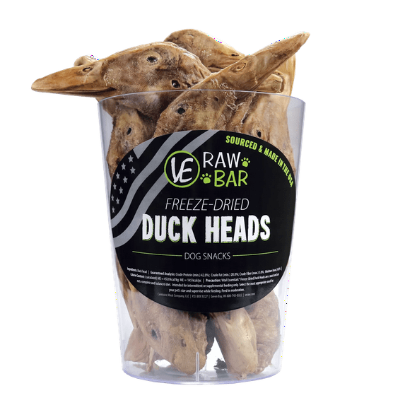 Raw Bar - Freeze Dried Duck Heads - Bulk Bag (20)
