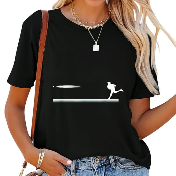 The Pitcher Baseball Apparel - Baseball Get Noticed in This Stylish Women's Graphic T-Shirt