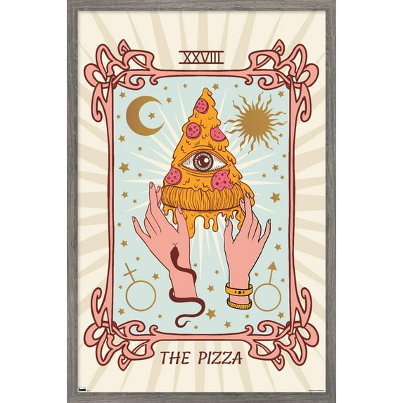 The Pizza Wall Poster, 14.725" x 22.375" Framed