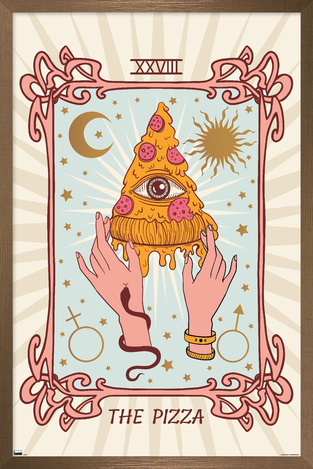The Pizza Wall Poster, 14.725" x 22.375" Framed