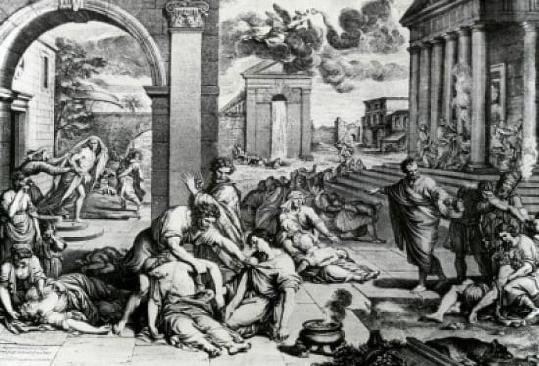 The Plague Of Epirus Pierre Mignard (1612-1695 French) Canvas Art - Pierre Mignard (18 x 24)