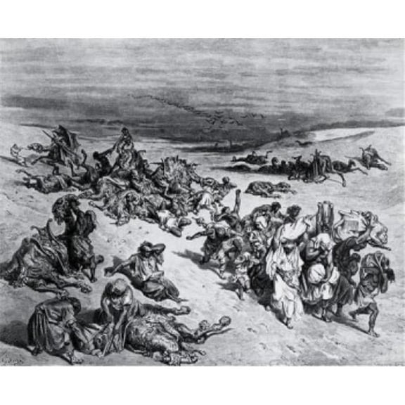 The Plague of Pestilence Dore Gustave1832-1883 French Poster Print - 18 x 24 in.