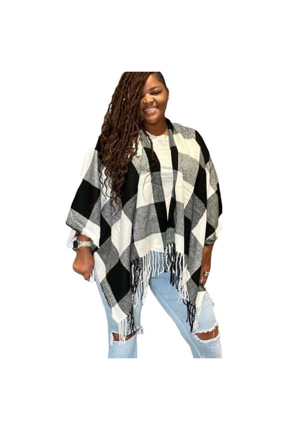 The Plaid Cardigan/ Poncho