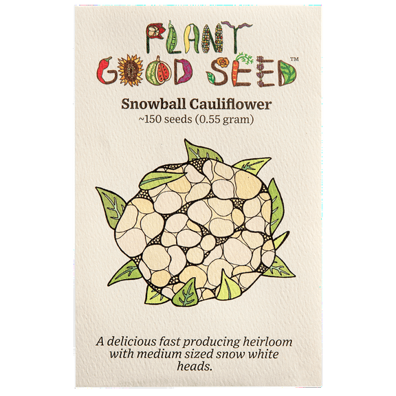 The Plant Good Seed Snowball Cauliflower Seeds - 150 Seeds - Vegetables - Light Needs Included