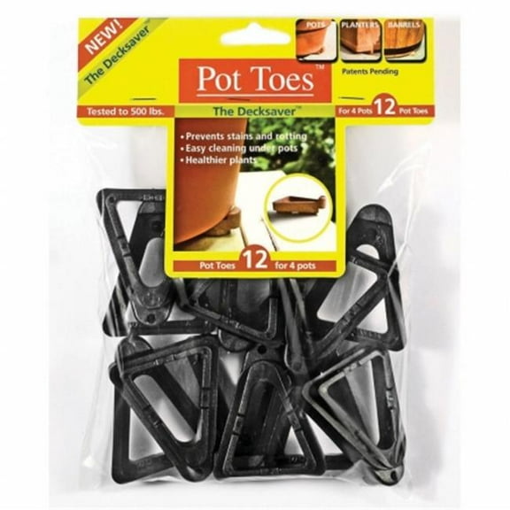 The Plant Stand Plant Stand Pot Toes Black 12PK Bag