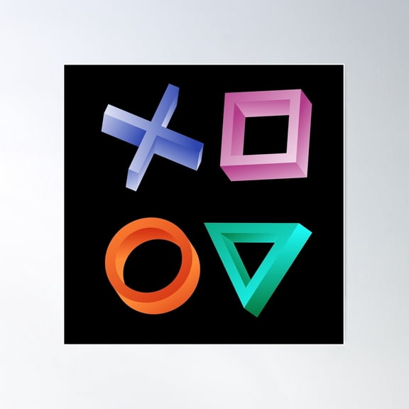 The Playing Station Poster Wall Art, Modern Wall Decor For Living Room Bedroom, 24x24 UNFRAMED