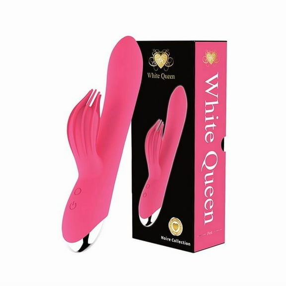 The Pleasure Company White Queen Multi-Function Rabbit Vibrator, Pink