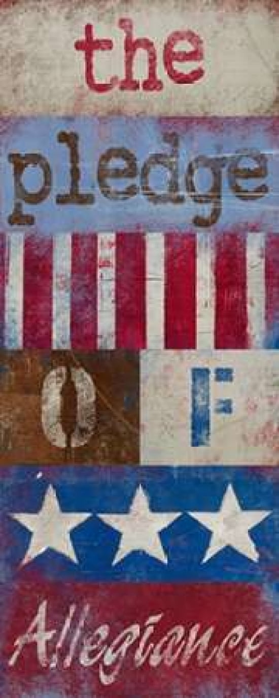 The Pledge of Allegiance Canvas Art - Kingsley (10 x 20)
