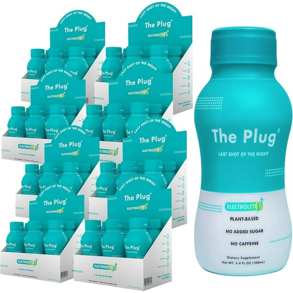 The Plug Cleanse Detox Drink, 48-Pack - All-Natural Plant-Based Electrolyte & Liquid Hydration Pack - Regain Key Nutrients Support Drink