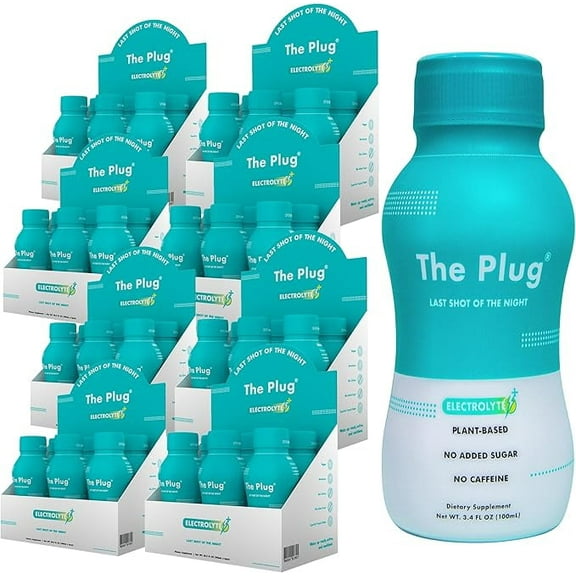 The Plug Cleanse Detox Drink, 96-Pack - All-Natural Plant-Based Electrolyte & Liquid Hydration Pack - Regain Key Nutrients Support Drink