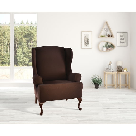 The Plush Furniture Protector Slipcover - Puff Plush - Innovative Textile Solutions - Loveseat, Burgundy (1 piece)